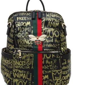 Bee Stripe Graffi Bagpack